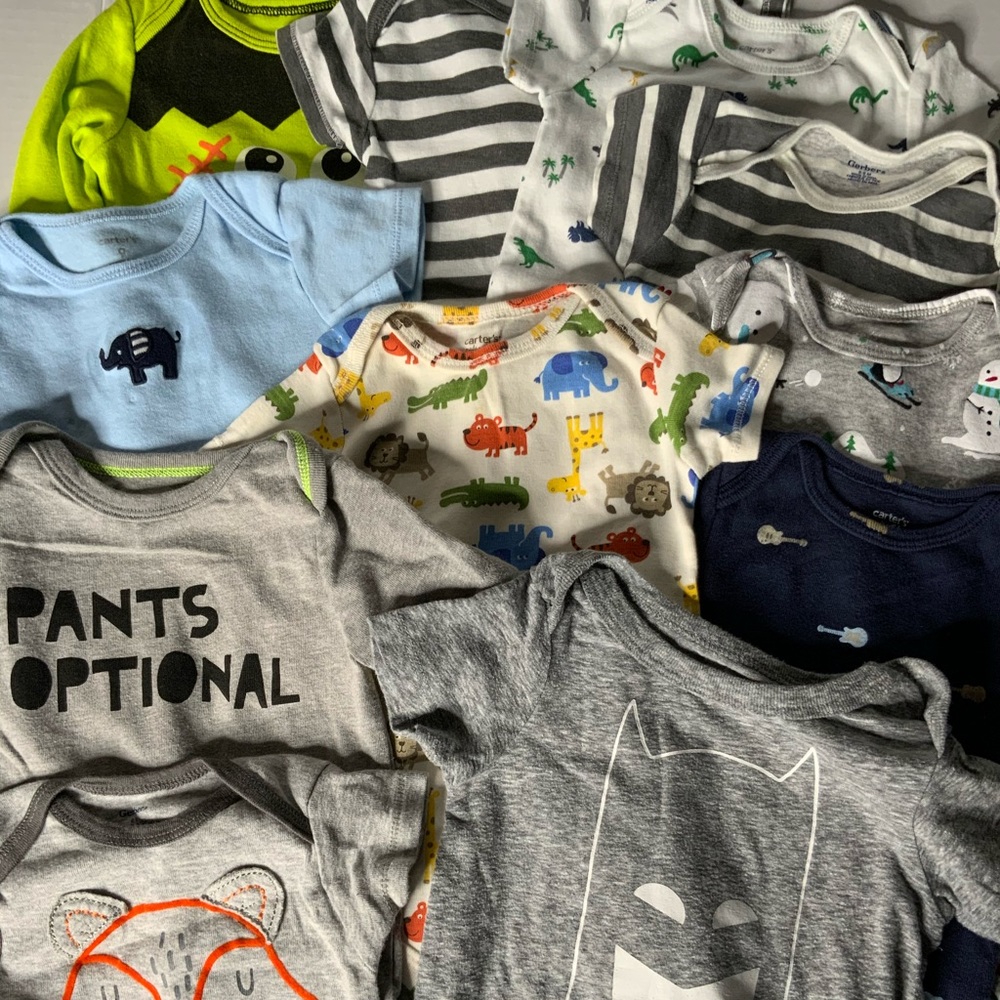 9 month boys bodysuits lot of eleven